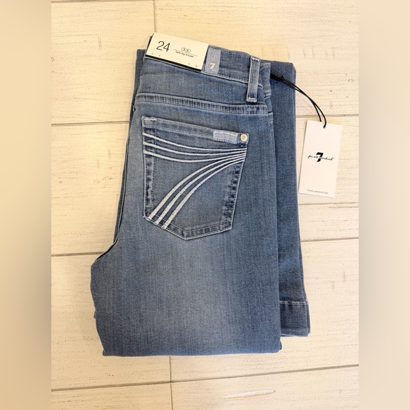 7 For All Mankind Denim - 7 For All Mankind Dojo Original Jeans Women's Flare Leg Trousers NWT Size 24